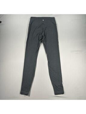 Lululemon Wunder Under Hi-Rise Tight 30" Luon Pique Black Grey Stripe Size 8